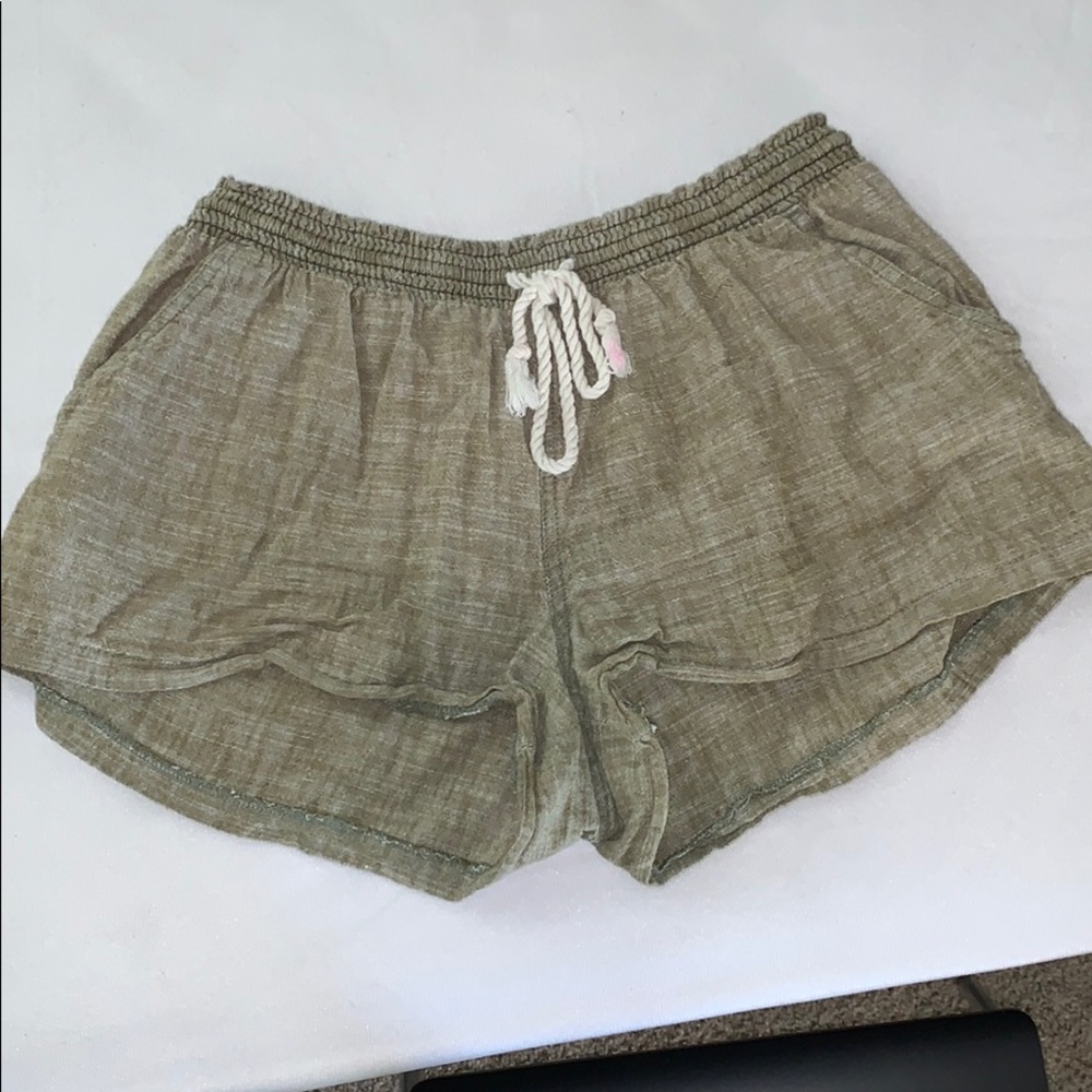 Army Green Draw String Shorts